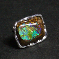 1点物☆天然ボルダーオパールシルバー製タイピン6.75ct(ロジウムメッキ) 4枚目の画像