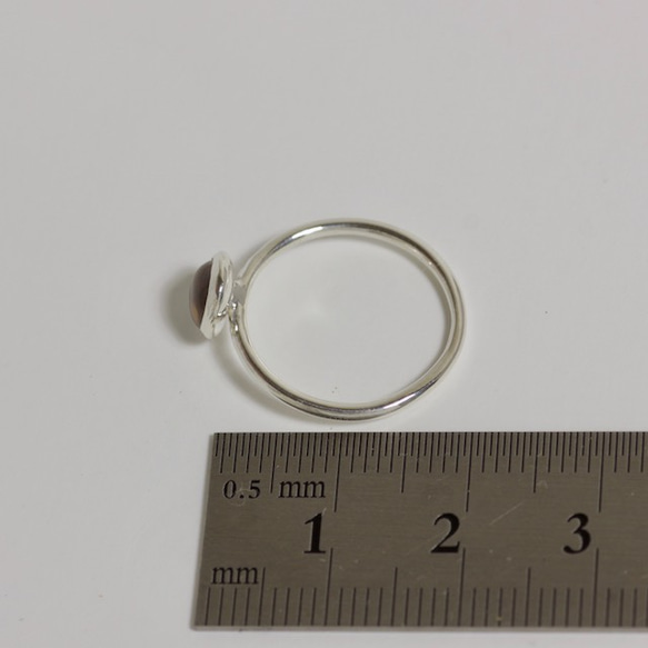 9号☆天然レインボーガーネットシルバーリング0.86ct☆奈良県吉野郡天川村産原石から磨いた１点もの！ 9枚目の画像