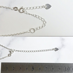 天然ヘミモルファイト純銀(SV1000)ネックレス1.29ct☆原石から磨いた１点もの 10枚目の画像