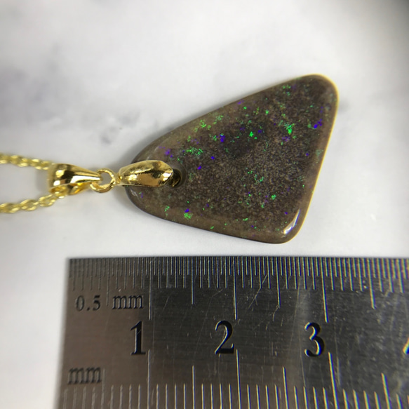 天然マトリックスオパールペンダント9.74ct☆オーストラリア・アンダムーカ産の原石から磨いた１点もの 8枚目の画像