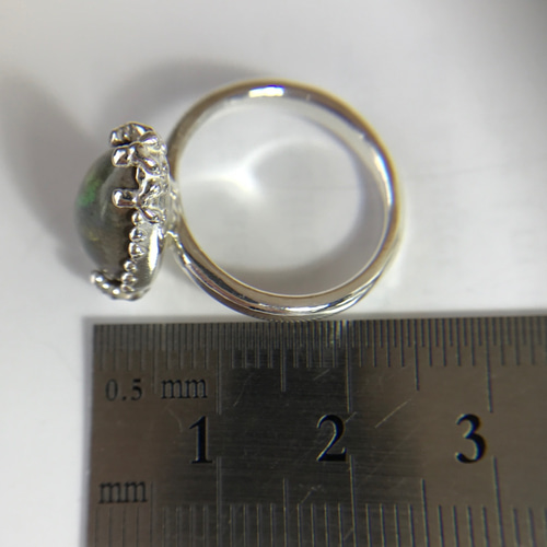 マトリックスオパールシルバーリング 天然マトリックスオパール純銀リング3.19ct☆オーストラリア