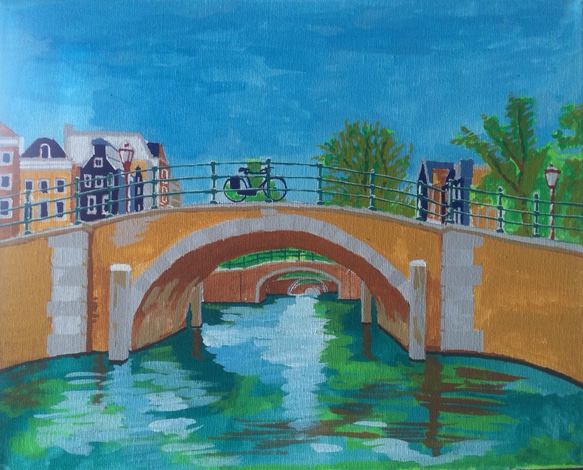 アムステルダム風景画1 アムステルダム風景画1 絵画 001roadstar 通販 1013340｜Creema(クリーマ)