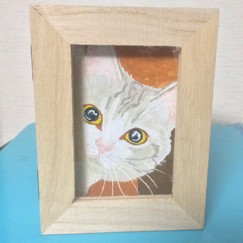 料理する猫のアクリル画 絵画 猫 黒猫 猫の絵 ねこ アクリル画 動物画 インテリア cat art