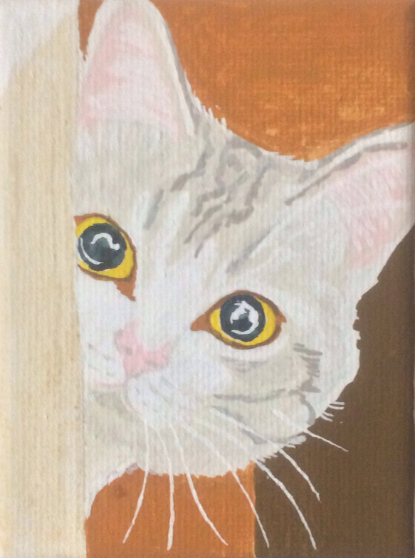 女の子と猫のアクリルガッシュ画1 女の子と猫のアクリルガッシュ画1 絵画 001roadstar 通販
