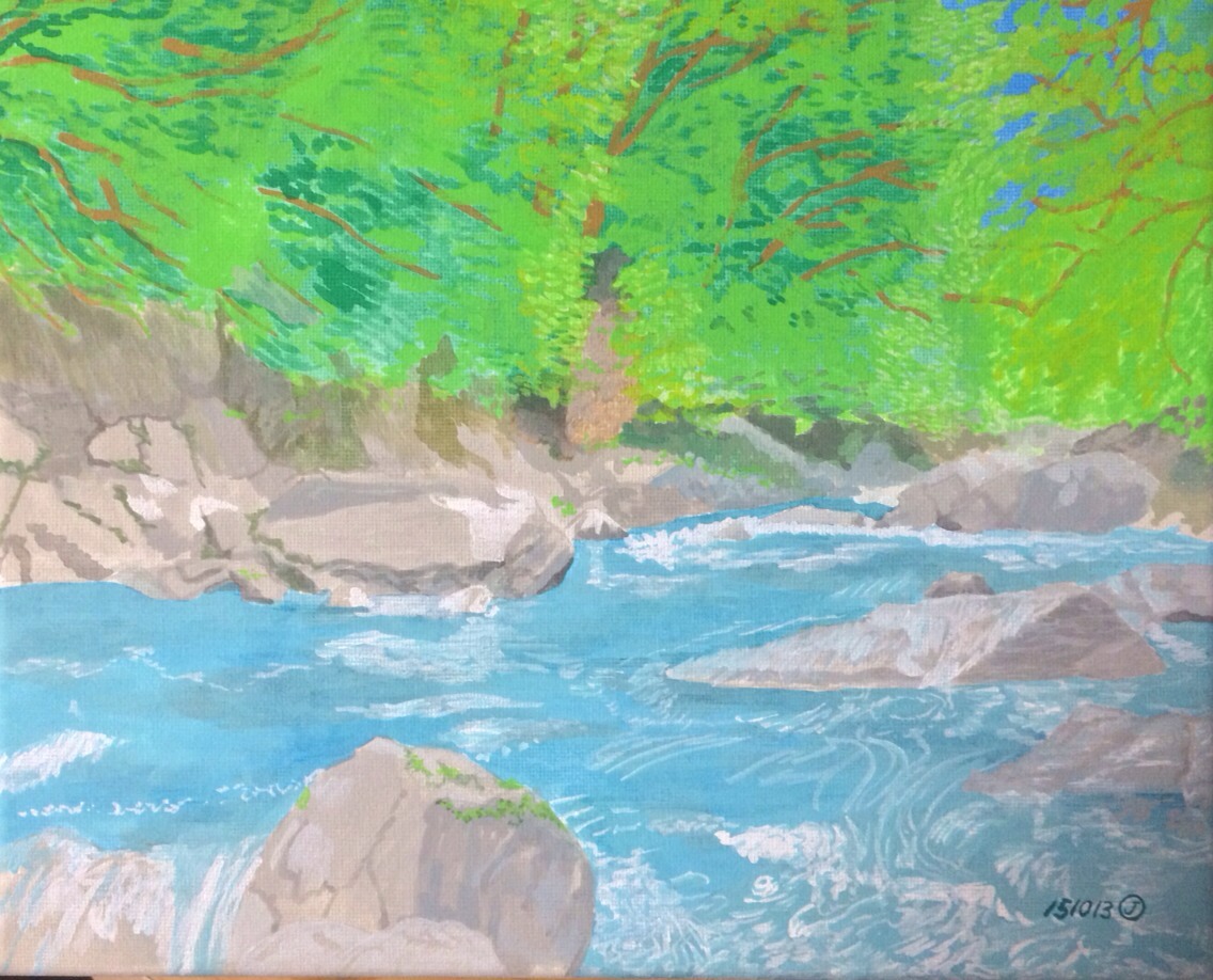 アクリルガッシュの風景画1
