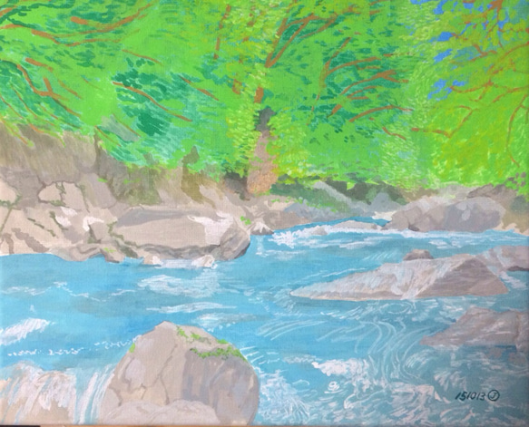 アクリルガッシュの風景画1 アクリルガッシュの風景画20 絵画 001roadstar 通販 7142124