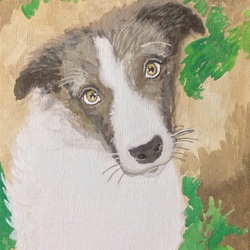 犬のアクリルガッシュ画1 絵画 001roadstar 通販 1633633｜Creema