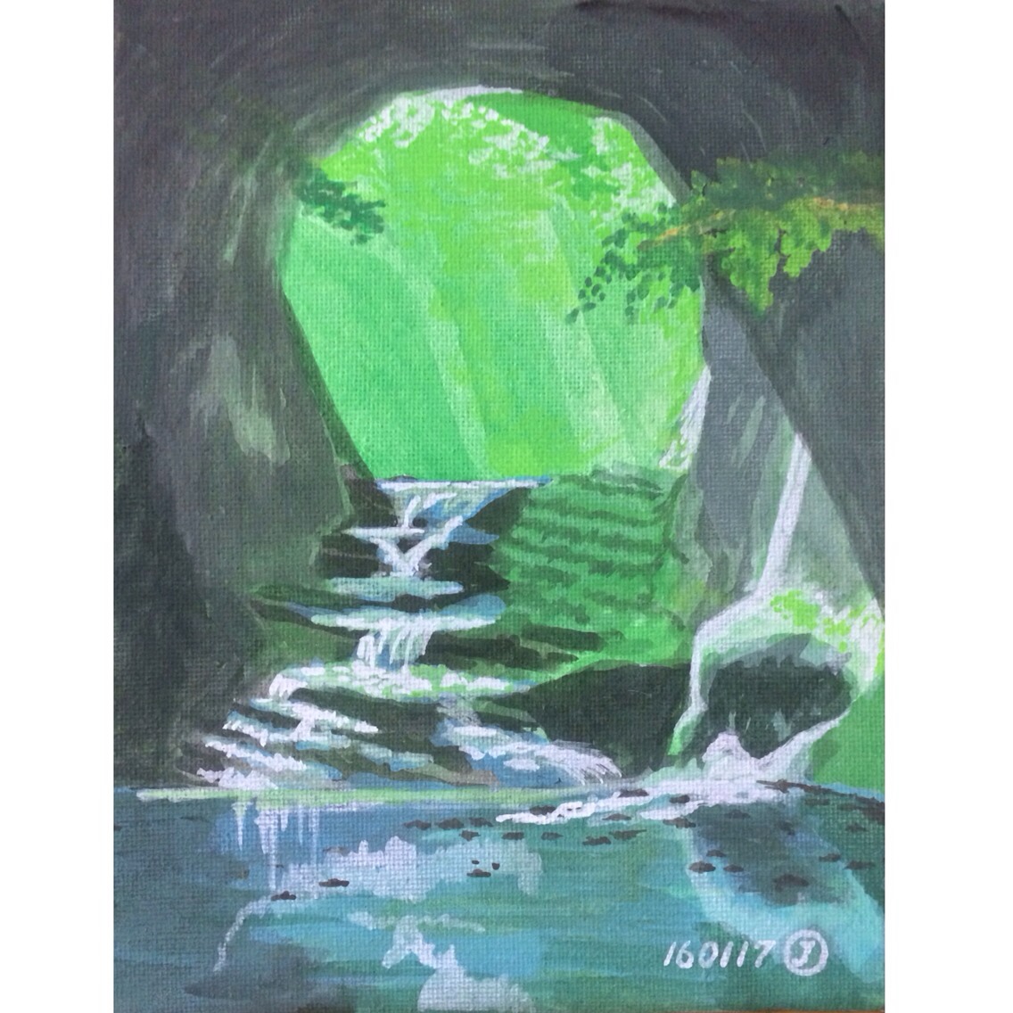 アクリルガッシュの風景画6 絵画 001roadstar 通販 1672009