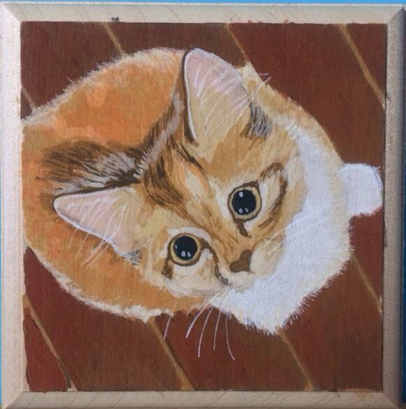アクリル・ガッシュ 羊の絵画 猫のアクリルガッシュ画6 絵画 001roadstar 通販 1922580