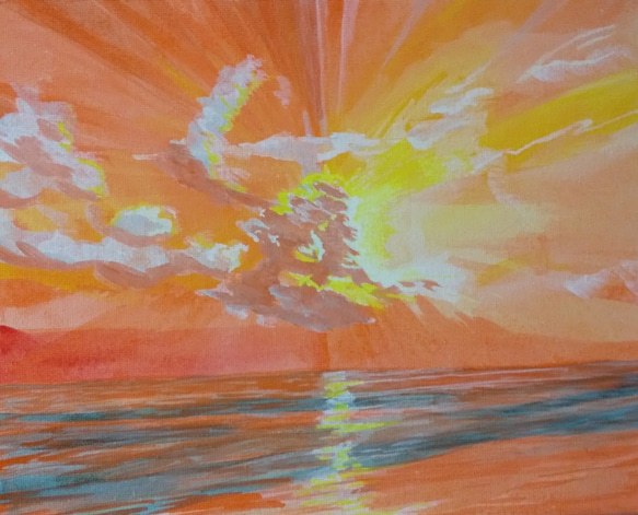 アクリルガッシュの風景画22 絵画 001roadstar 通販 7181946