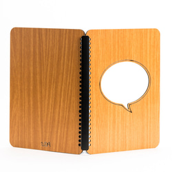 木材式[─カスタマイズ色やパターンB5] Jieke 26バインダーモノクロノート二つの穴を交換 - オーバルボックス（バスケッ 2枚目の画像