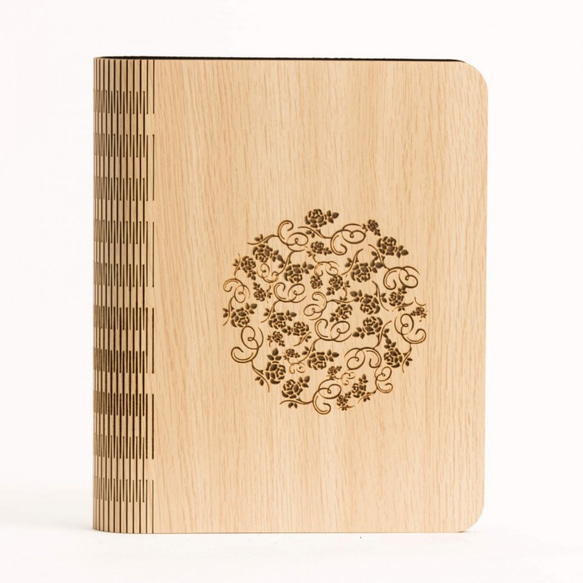木材式A5ノート[カスタム色やパターンJieke─1を置き換える]  - ローズグループのノートブック/文房具/ギフト/プレゼン 1枚目の画像