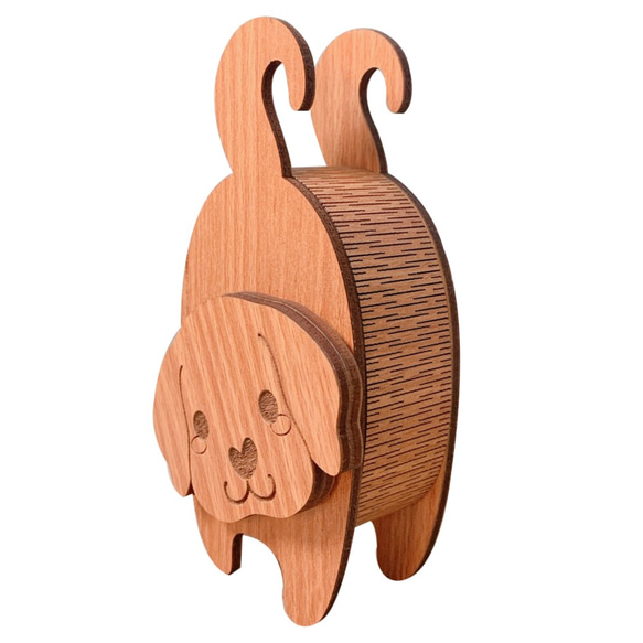 木の方程式[カスタマイズ可能 - 彫刻可能]木彫りオルゴール - ラブラドール動物/装飾品/文具/ギフト/ギフト/木彫り/ギフト 2枚目の画像