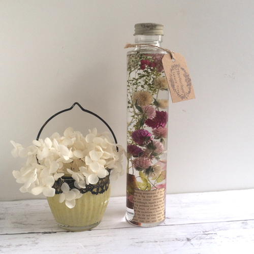 ♡ハーバリウム アンティーク調ボトル ミックスベリー♡ ハーバリウム