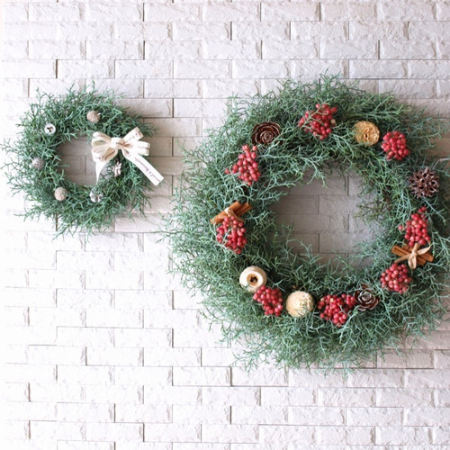 専用 クリスマスリース ハンドメイド オーダー 4点 手作りキット✤リンゴと木の実のクリスマスリース リース Hana-Hana