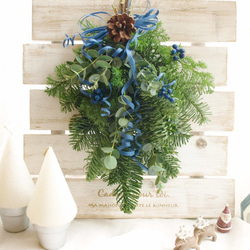 クリスマススワッグ　青いバレリーナ クリスマススワッグ 青いバレリーナ クリスマススワッグ 青いバレリーナ