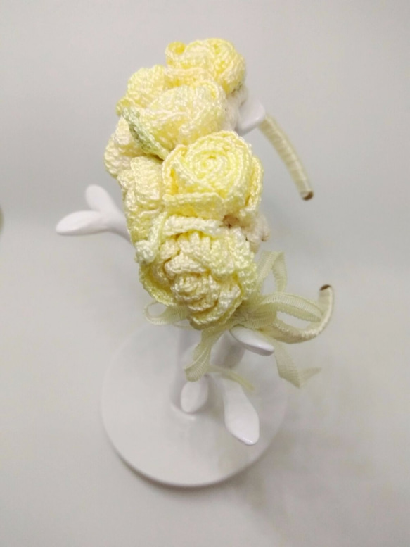 〜妖精ガーデンコレクション〜薔薇妖精のバングル（イェロー） 2枚目の画像