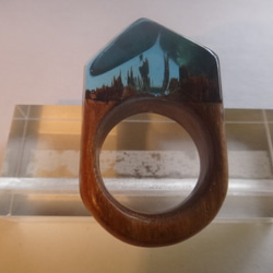 Wood &　森のリング　木の指輪 3枚目の画像
