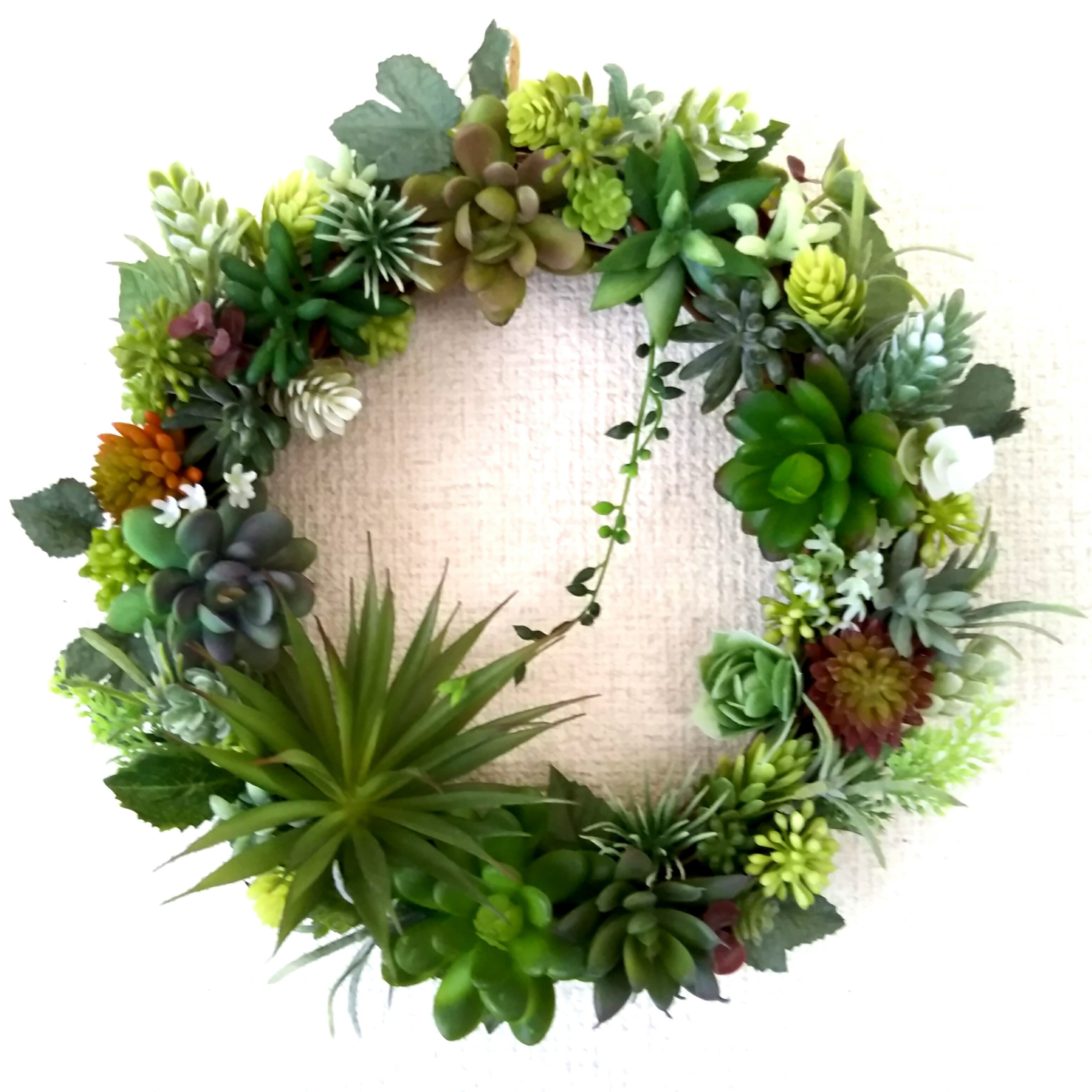 artificial多肉リース　XLサイズ⑥