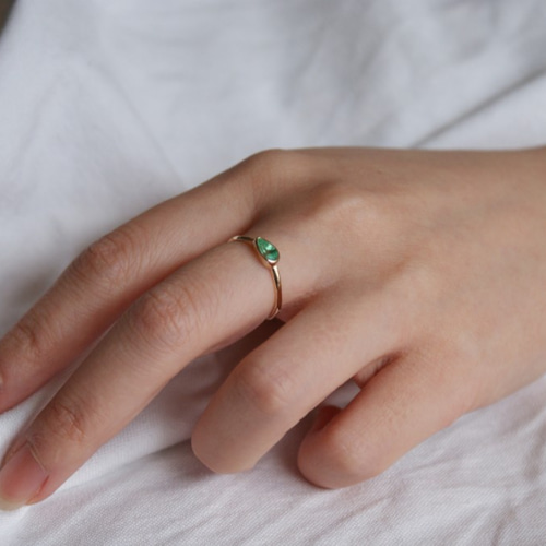 ナナキヨ K10製 エメラルドのリング 指輪・リング nanakiyo 通販