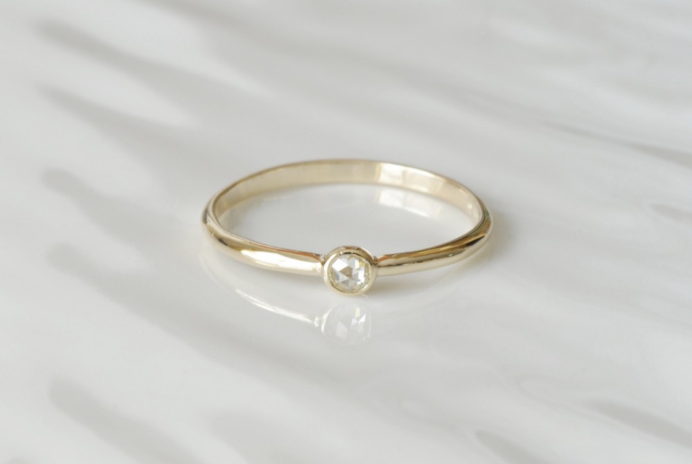 K10製 ローズカットダイヤモンドのリング 指輪・リング nanakiyo 通販 ...