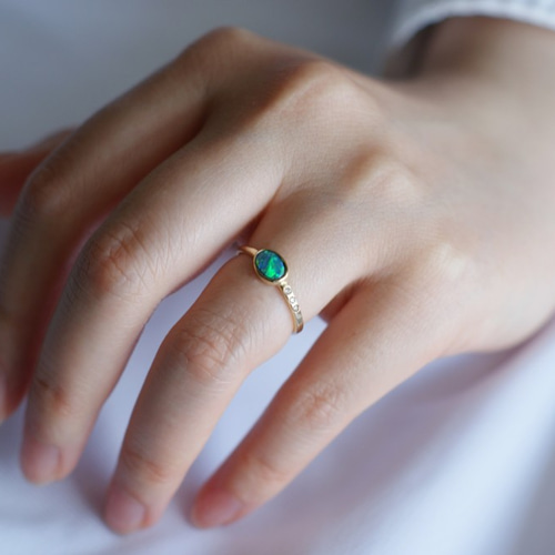 K10製 ボルダーオパールのリング 指輪・リング nanakiyo 通販 9301006