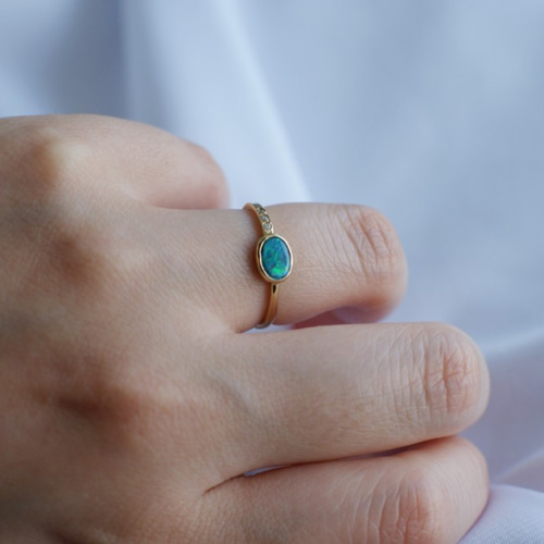 K10製 ボルダーオパールのリング 指輪・リング nanakiyo 通販 9301006