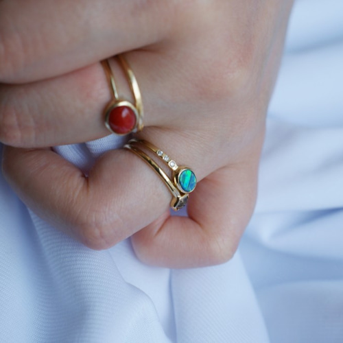 K10製 ボルダーオパールのリング 指輪・リング nanakiyo 通販 9301006