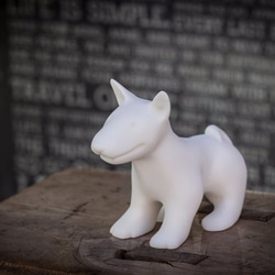 來福系列 | 《聰穎牛頭梗》-狗狗造型石雕紙鎮 第1張的照片