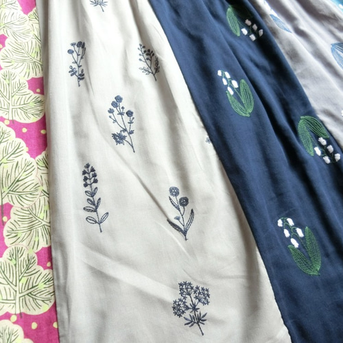 葉の刺繍　　130 ミナペルホネン　ワンピース 楽天市場】【定価8.3万】ミナペルホネン mina perhonen