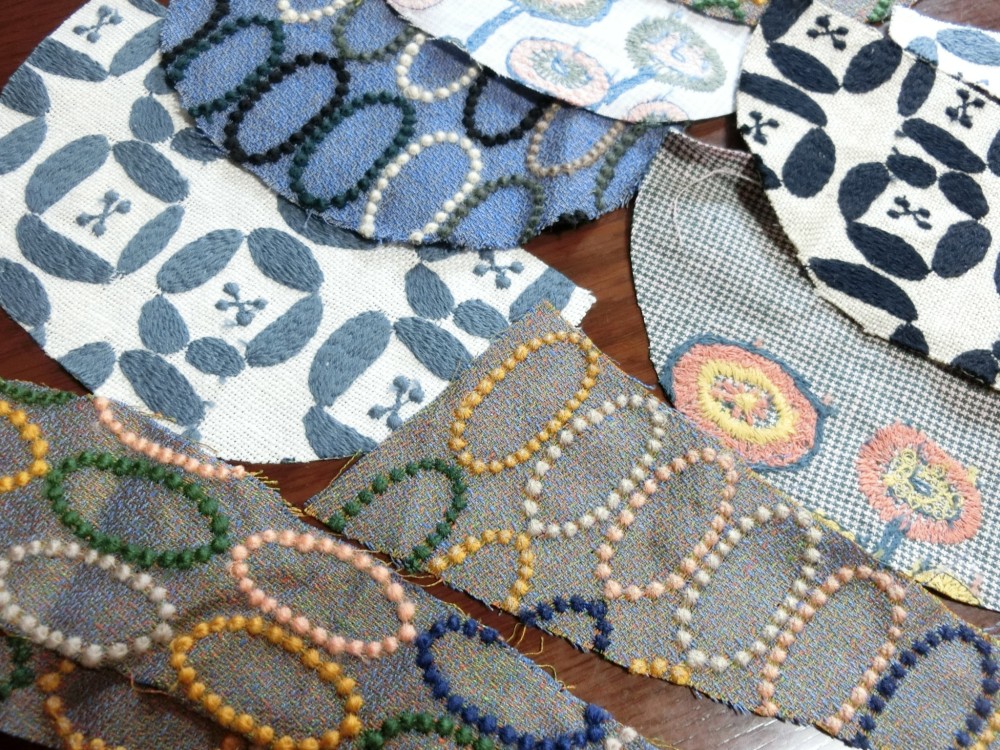 ミナペルホネンの刺繍生地 ハギレ 9枚 はぎれ うたたね‥* 通販｜Creema ...