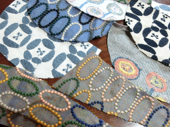 ミナペルホネンの刺繍生地 ハギレ 9枚 はぎれ うたたね‥* 通販 ミナペルホネンの刺繍生地 ハギレ 9枚 はぎれ うたたね‥* 通販