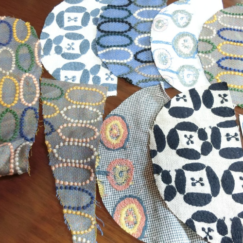 ミナペルホネンの刺繍生地 ハギレ 9枚 はぎれ うたたね‥* 通販 ミナペルホネンの刺繍生地 ハギレ 9枚 はぎれ うたたね‥* 通販
