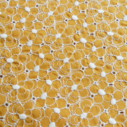 ◆sale◆ お花刺繍 ゆったりワンピース mustard 4枚目の画像