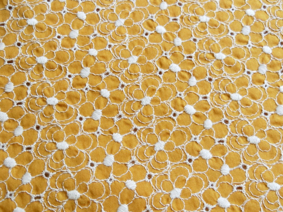◆sale◆ お花刺繍 ゆったりワンピース mustard 4枚目の画像