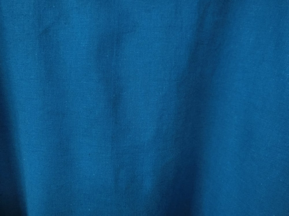 ハーフリネン　ゆったりワンピース　ブルー 5枚目の画像