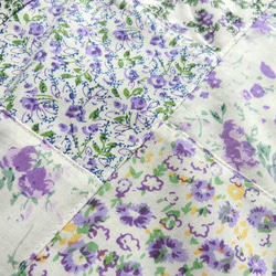 小花パッチワーク ゆったりワンピース　purple 3枚目の画像
