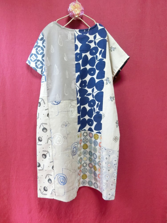 ◆夏セール!!◆北欧 お花刺繍 半袖ワンピース d 【ミナペルホネン】 6枚目の画像