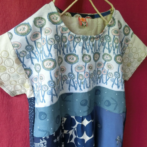 ミナペルホネン】美品 piha ワンピース 花柄刺繍 カットワーク フリル