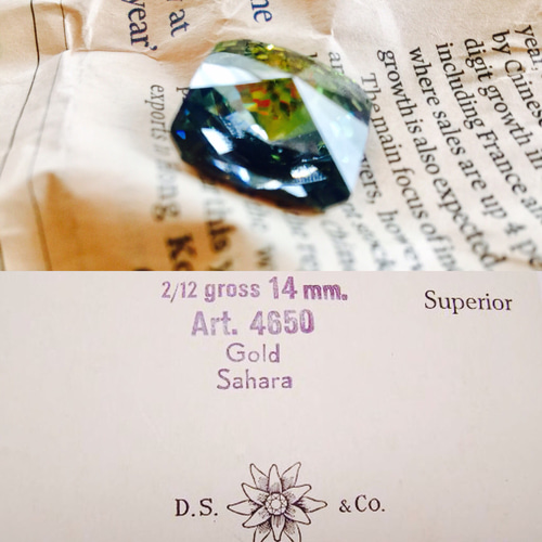 激レア ヴィンテージスワロフスキー #4650 サハラ VintageSwarovski