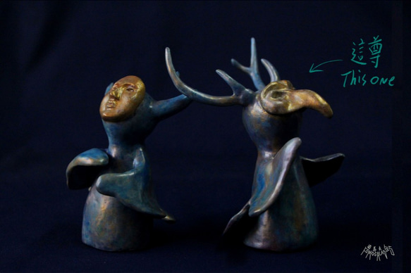 【冷釉紙人型】 逐鹿 (天藍色) ＜福爾摩沙，逐鹿と角宿の百老匯系列＞ 第5張的照片