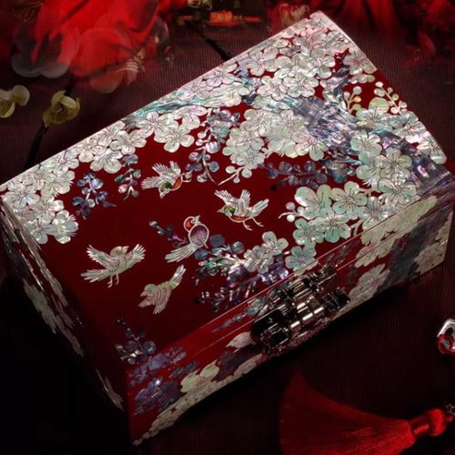 螺鈿のアクセサリーケース 韓国伝統工芸品 螺鈿細工 アクセサリー