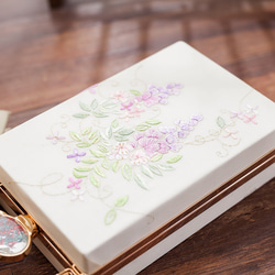 手縫い蘇州刺繍バッグ 両面異刺繍バッグ 藤の花刺繍鞄 3枚目の画像