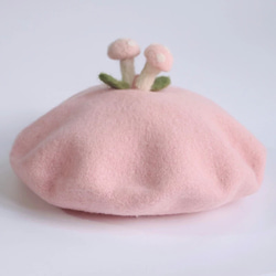 きのこベレー帽 羊毛フェルト ベレー帽 ベレー帽・ハンチング 初心