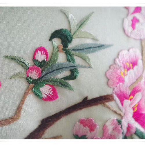 手縫い蘇州刺繍バッグ 手刺繍鞄 春刺繍 リュック・バックパック