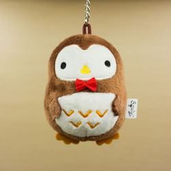 フクロウOwllyはぬいぐるみキーチェーンを詰めF002SQT 2枚目の画像