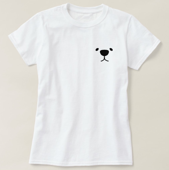 キッズ ワンポイント 犬 イラスト Tシャツ 2枚目の画像