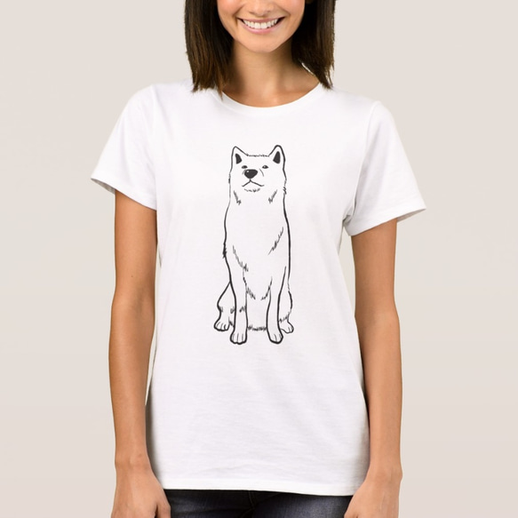 秋田犬  Tシャツ 2枚目の画像