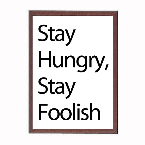 Stay Hungry, Stay Foolish グラフィック リバーシブル ポスター