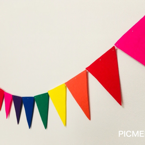 Rainbow /虹色ガーランド ガーランド PICMENT 通販 7847622｜Creema